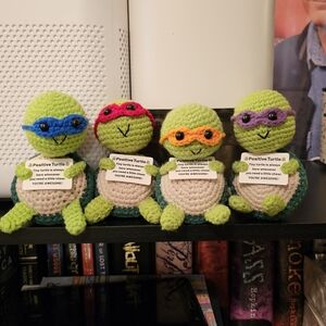 Plush Set - Green, Red, Orange, Purple